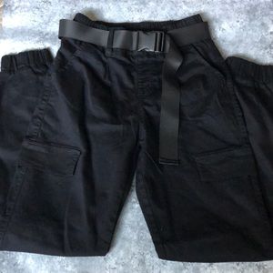 Black Cargo Pants w/ Belt | Size 1/25